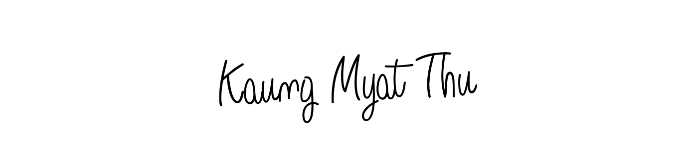 Make a beautiful signature design for name Kaung Myat Thu. With this signature (Angelique-Rose-font-FFP) style, you can create a handwritten signature for free. Kaung Myat Thu signature style 5 images and pictures png