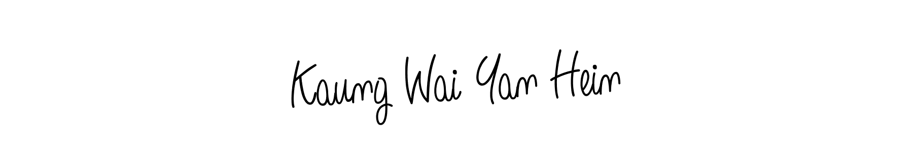 Kaung Wai Yan Hein stylish signature style. Best Handwritten Sign (Angelique-Rose-font-FFP) for my name. Handwritten Signature Collection Ideas for my name Kaung Wai Yan Hein. Kaung Wai Yan Hein signature style 5 images and pictures png