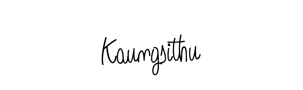 Design your own signature with our free online signature maker. With this signature software, you can create a handwritten (Angelique-Rose-font-FFP) signature for name Kaungsithu. Kaungsithu signature style 5 images and pictures png