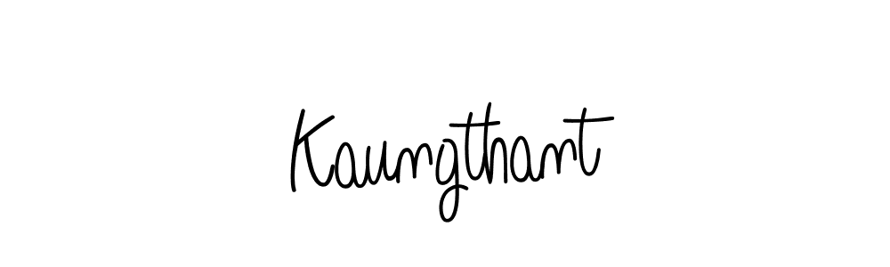 You should practise on your own different ways (Angelique-Rose-font-FFP) to write your name (Kaungthant) in signature. don't let someone else do it for you. Kaungthant signature style 5 images and pictures png