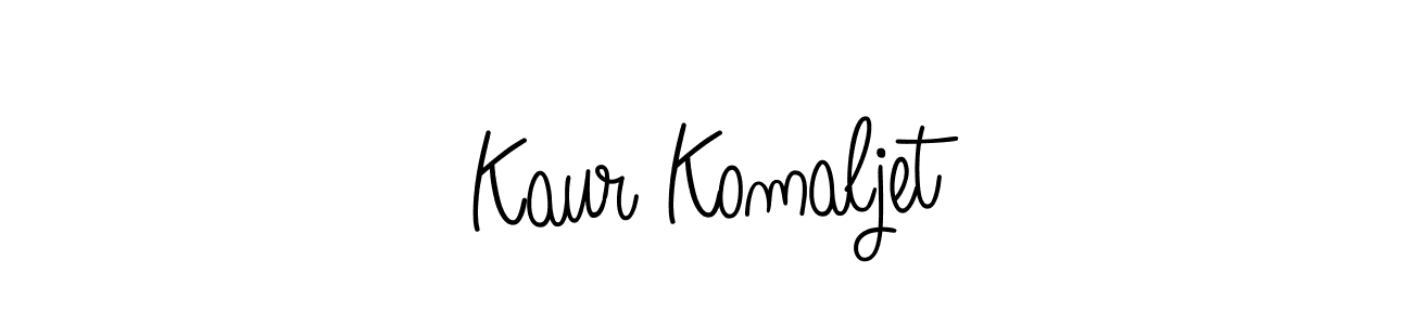 Design your own signature with our free online signature maker. With this signature software, you can create a handwritten (Angelique-Rose-font-FFP) signature for name Kaur Komaljet. Kaur Komaljet signature style 5 images and pictures png