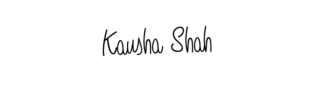 Kausha Shah stylish signature style. Best Handwritten Sign (Angelique-Rose-font-FFP) for my name. Handwritten Signature Collection Ideas for my name Kausha Shah. Kausha Shah signature style 5 images and pictures png