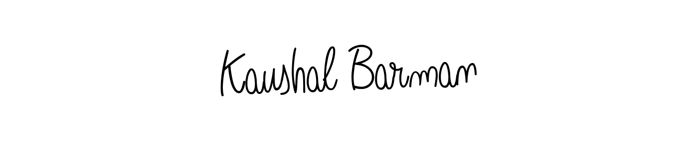 The best way (Angelique-Rose-font-FFP) to make a short signature is to pick only two or three words in your name. The name Kaushal Barman include a total of six letters. For converting this name. Kaushal Barman signature style 5 images and pictures png