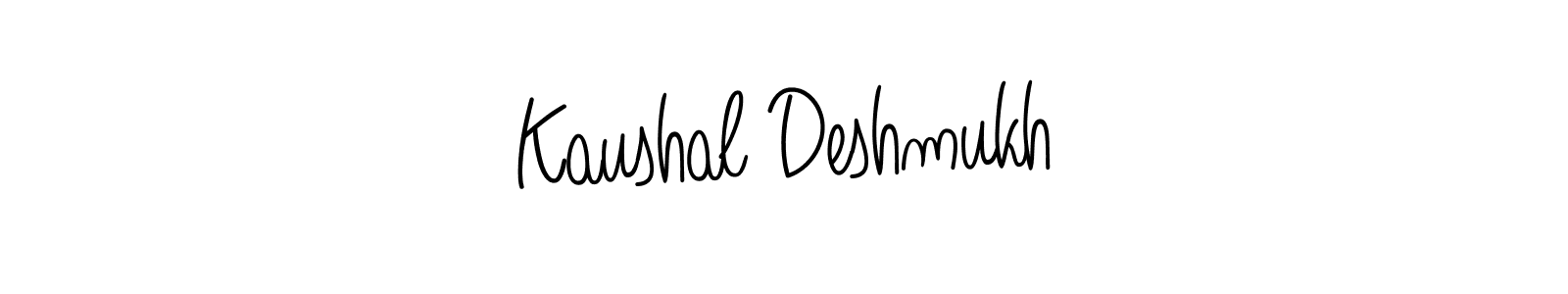 Make a beautiful signature design for name Kaushal Deshmukh. With this signature (Angelique-Rose-font-FFP) style, you can create a handwritten signature for free. Kaushal Deshmukh signature style 5 images and pictures png