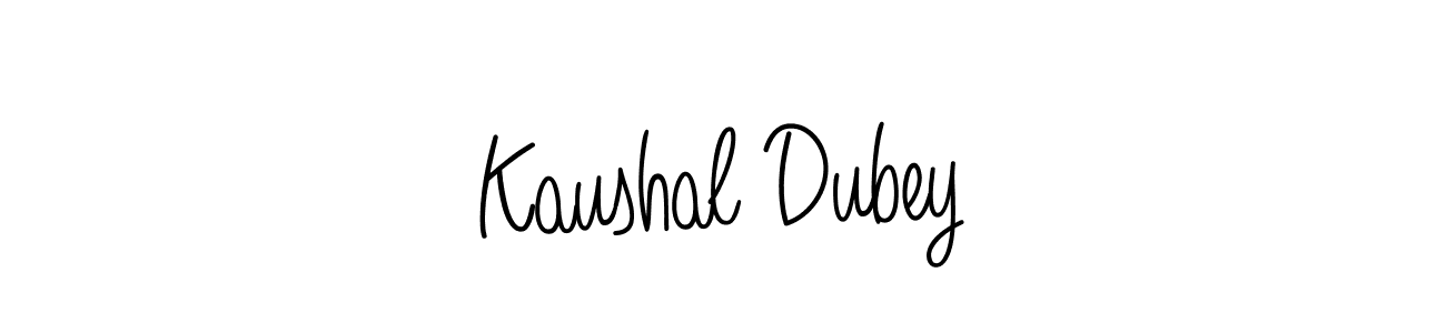 Make a beautiful signature design for name Kaushal Dubey. With this signature (Angelique-Rose-font-FFP) style, you can create a handwritten signature for free. Kaushal Dubey signature style 5 images and pictures png