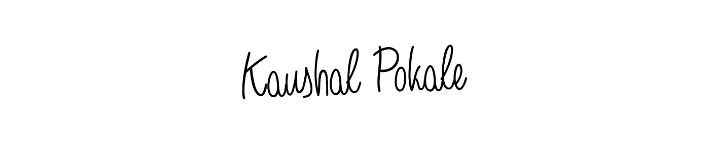 Also we have Kaushal Pokale name is the best signature style. Create professional handwritten signature collection using Angelique-Rose-font-FFP autograph style. Kaushal Pokale signature style 5 images and pictures png