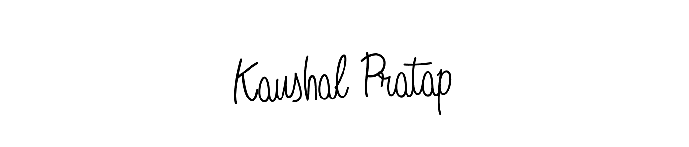 How to make Kaushal Pratap name signature. Use Angelique-Rose-font-FFP style for creating short signs online. This is the latest handwritten sign. Kaushal Pratap signature style 5 images and pictures png