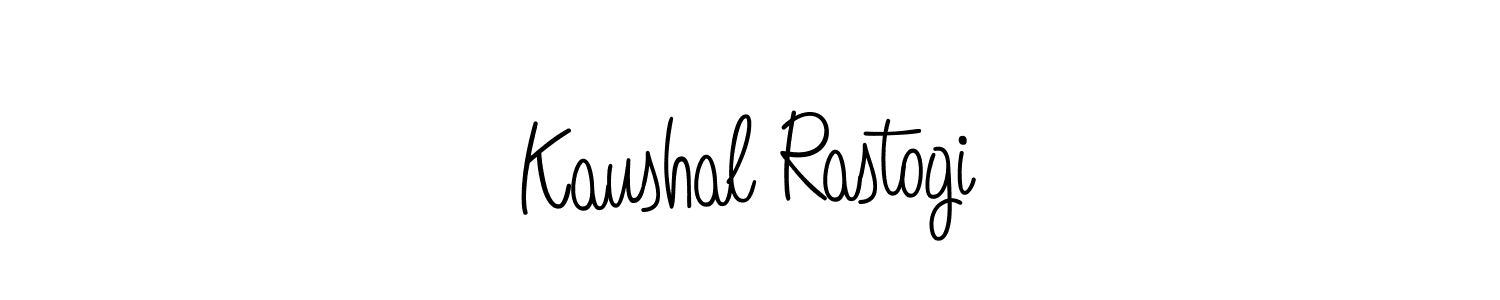 The best way (Angelique-Rose-font-FFP) to make a short signature is to pick only two or three words in your name. The name Kaushal Rastogi include a total of six letters. For converting this name. Kaushal Rastogi signature style 5 images and pictures png