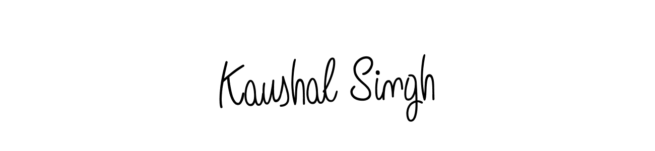 The best way (Angelique-Rose-font-FFP) to make a short signature is to pick only two or three words in your name. The name Kaushal Singh include a total of six letters. For converting this name. Kaushal Singh signature style 5 images and pictures png