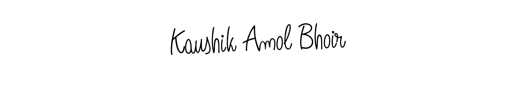 How to make Kaushik Amol Bhoir name signature. Use Angelique-Rose-font-FFP style for creating short signs online. This is the latest handwritten sign. Kaushik Amol Bhoir signature style 5 images and pictures png