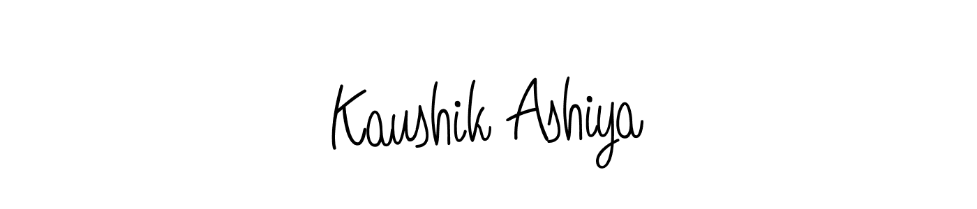 You should practise on your own different ways (Angelique-Rose-font-FFP) to write your name (Kaushik Ashiya) in signature. don't let someone else do it for you. Kaushik Ashiya signature style 5 images and pictures png