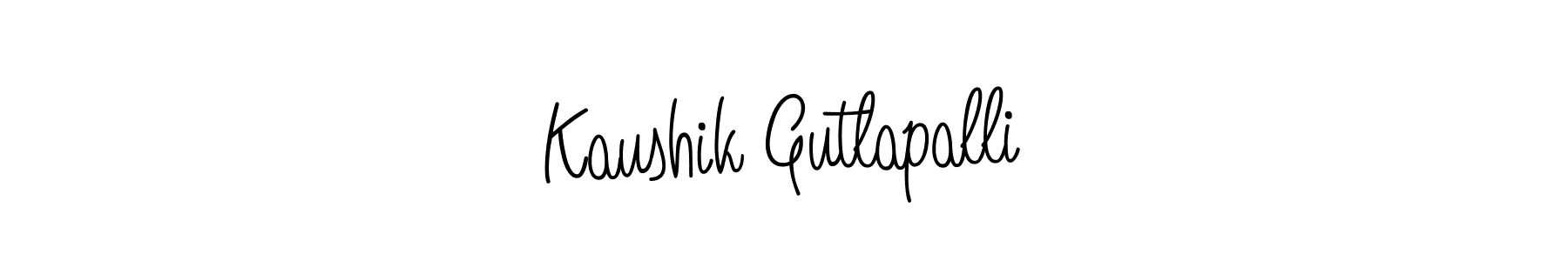 Also we have Kaushik Gutlapalli name is the best signature style. Create professional handwritten signature collection using Angelique-Rose-font-FFP autograph style. Kaushik Gutlapalli signature style 5 images and pictures png