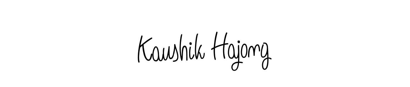 Also we have Kaushik Hajong name is the best signature style. Create professional handwritten signature collection using Angelique-Rose-font-FFP autograph style. Kaushik Hajong signature style 5 images and pictures png