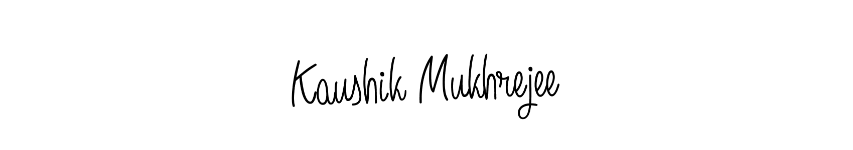 Kaushik Mukhrejee stylish signature style. Best Handwritten Sign (Angelique-Rose-font-FFP) for my name. Handwritten Signature Collection Ideas for my name Kaushik Mukhrejee. Kaushik Mukhrejee signature style 5 images and pictures png