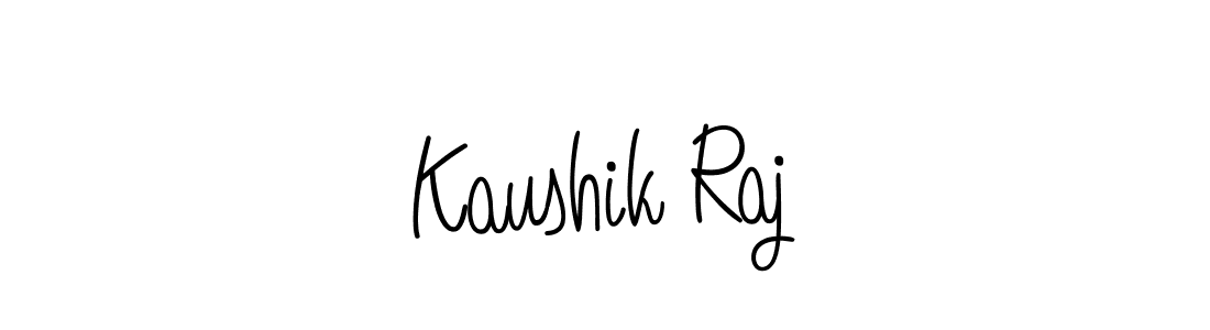 How to make Kaushik Raj name signature. Use Angelique-Rose-font-FFP style for creating short signs online. This is the latest handwritten sign. Kaushik Raj signature style 5 images and pictures png