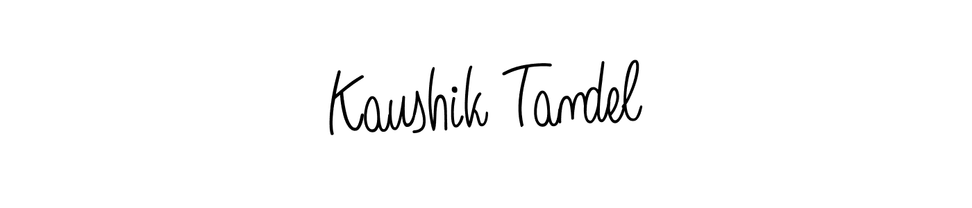 The best way (Angelique-Rose-font-FFP) to make a short signature is to pick only two or three words in your name. The name Kaushik Tandel include a total of six letters. For converting this name. Kaushik Tandel signature style 5 images and pictures png