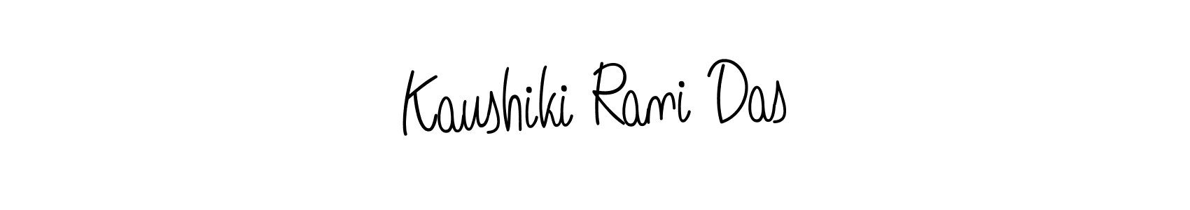 Create a beautiful signature design for name Kaushiki Rani Das. With this signature (Angelique-Rose-font-FFP) fonts, you can make a handwritten signature for free. Kaushiki Rani Das signature style 5 images and pictures png
