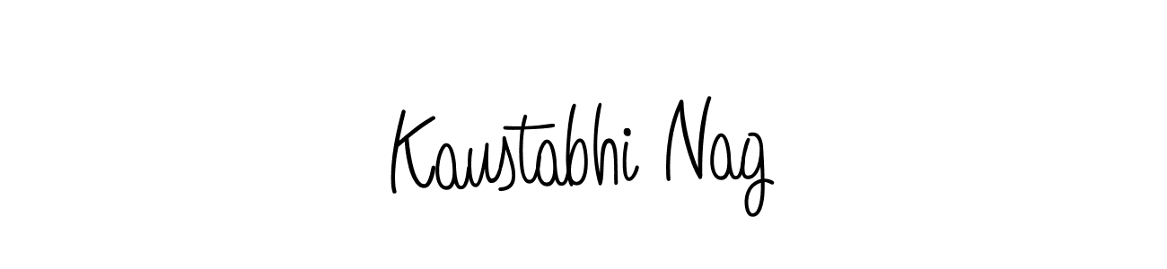 Use a signature maker to create a handwritten signature online. With this signature software, you can design (Angelique-Rose-font-FFP) your own signature for name Kaustabhi Nag. Kaustabhi Nag signature style 5 images and pictures png