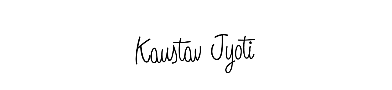 Create a beautiful signature design for name Kaustav Jyoti. With this signature (Angelique-Rose-font-FFP) fonts, you can make a handwritten signature for free. Kaustav Jyoti signature style 5 images and pictures png