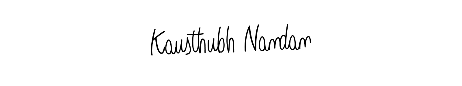 How to make Kausthubh Nandan name signature. Use Angelique-Rose-font-FFP style for creating short signs online. This is the latest handwritten sign. Kausthubh Nandan signature style 5 images and pictures png