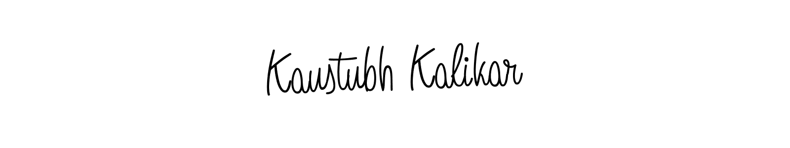 Kaustubh Kalikar stylish signature style. Best Handwritten Sign (Angelique-Rose-font-FFP) for my name. Handwritten Signature Collection Ideas for my name Kaustubh Kalikar. Kaustubh Kalikar signature style 5 images and pictures png