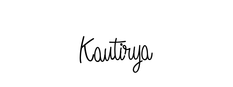 Make a beautiful signature design for name Kautirya. With this signature (Angelique-Rose-font-FFP) style, you can create a handwritten signature for free. Kautirya signature style 5 images and pictures png