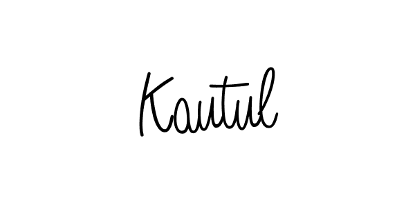 Design your own signature with our free online signature maker. With this signature software, you can create a handwritten (Angelique-Rose-font-FFP) signature for name Kautul. Kautul signature style 5 images and pictures png