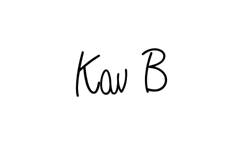 How to make Kav B name signature. Use Angelique-Rose-font-FFP style for creating short signs online. This is the latest handwritten sign. Kav B signature style 5 images and pictures png