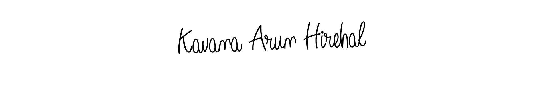 This is the best signature style for the Kavana Arun Hirehal name. Also you like these signature font (Angelique-Rose-font-FFP). Mix name signature. Kavana Arun Hirehal signature style 5 images and pictures png