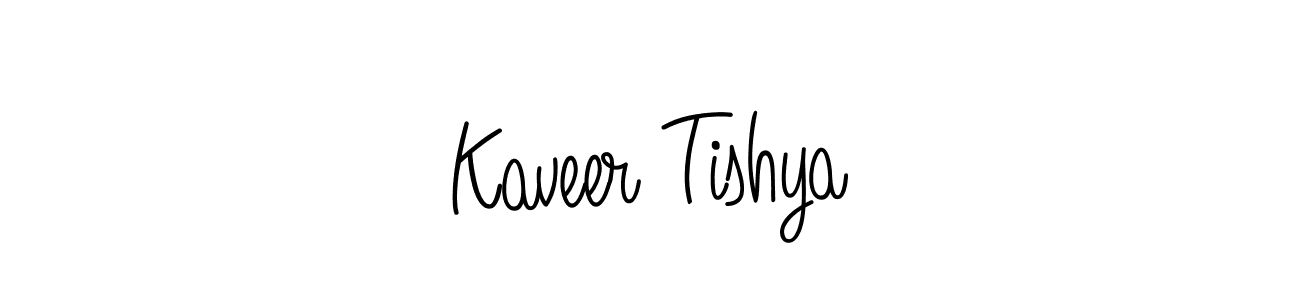Kaveer Tishya stylish signature style. Best Handwritten Sign (Angelique-Rose-font-FFP) for my name. Handwritten Signature Collection Ideas for my name Kaveer Tishya. Kaveer Tishya signature style 5 images and pictures png