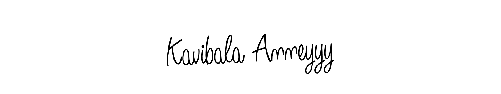 How to make Kavibala Anneyyy name signature. Use Angelique-Rose-font-FFP style for creating short signs online. This is the latest handwritten sign. Kavibala Anneyyy signature style 5 images and pictures png