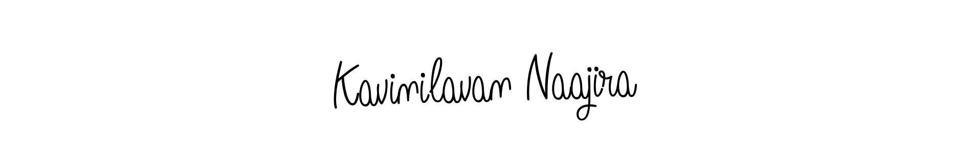 How to make Kavinilavan Naajira name signature. Use Angelique-Rose-font-FFP style for creating short signs online. This is the latest handwritten sign. Kavinilavan Naajira signature style 5 images and pictures png