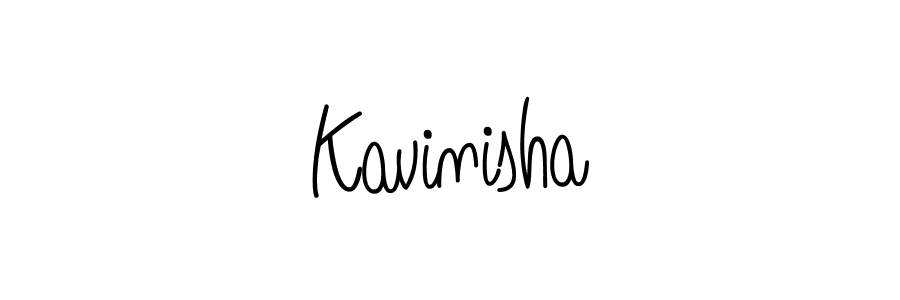 Make a beautiful signature design for name Kavinisha. With this signature (Angelique-Rose-font-FFP) style, you can create a handwritten signature for free. Kavinisha signature style 5 images and pictures png