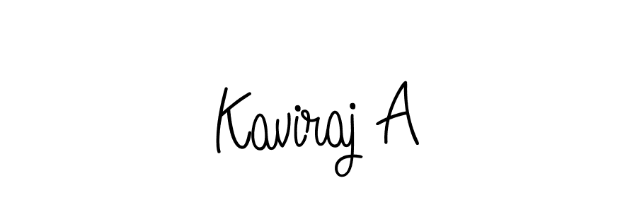 Kaviraj A stylish signature style. Best Handwritten Sign (Angelique-Rose-font-FFP) for my name. Handwritten Signature Collection Ideas for my name Kaviraj A. Kaviraj A signature style 5 images and pictures png