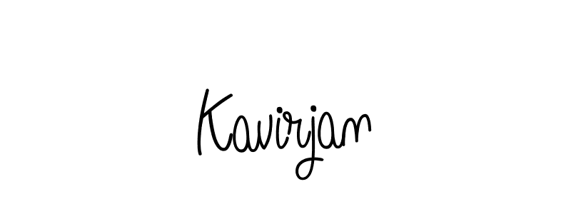 Make a beautiful signature design for name Kavirjan. With this signature (Angelique-Rose-font-FFP) style, you can create a handwritten signature for free. Kavirjan signature style 5 images and pictures png