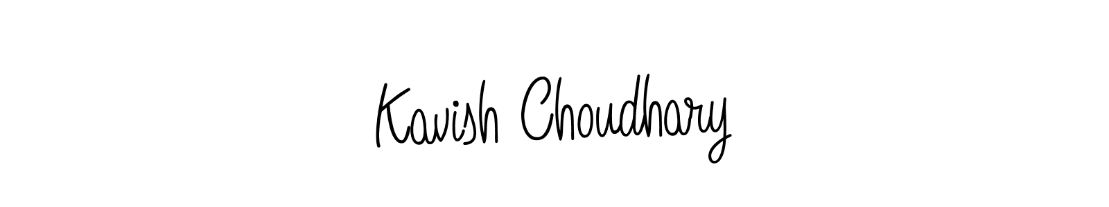 Make a beautiful signature design for name Kavish Choudhary. With this signature (Angelique-Rose-font-FFP) style, you can create a handwritten signature for free. Kavish Choudhary signature style 5 images and pictures png