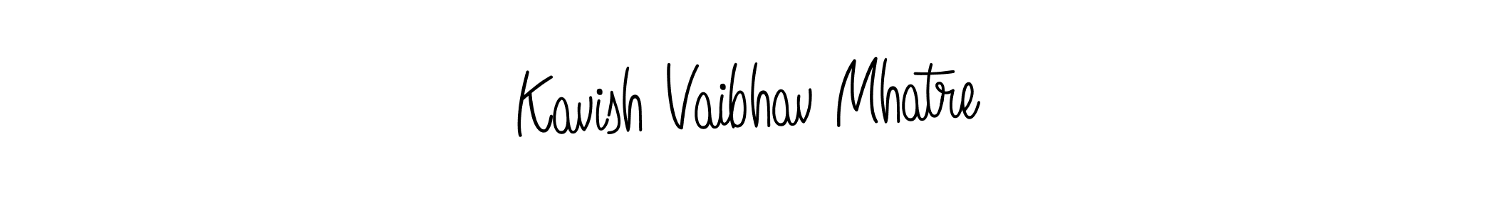 Use a signature maker to create a handwritten signature online. With this signature software, you can design (Angelique-Rose-font-FFP) your own signature for name Kavish Vaibhav Mhatre. Kavish Vaibhav Mhatre signature style 5 images and pictures png