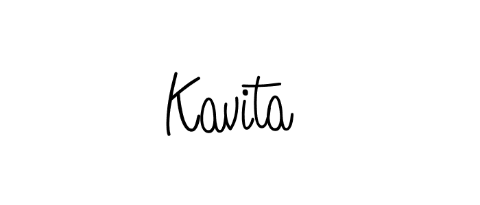 The best way (Angelique-Rose-font-FFP) to make a short signature is to pick only two or three words in your name. The name Kavita  include a total of six letters. For converting this name. Kavita  signature style 5 images and pictures png
