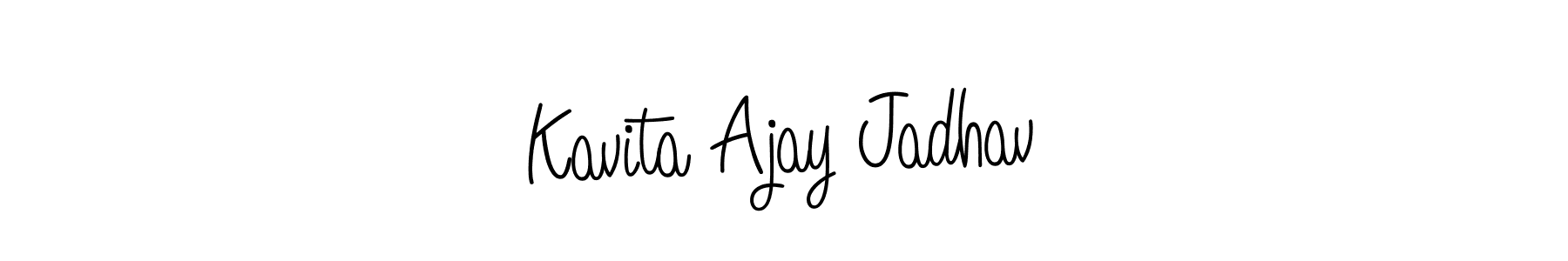 Make a short Kavita Ajay Jadhav signature style. Manage your documents anywhere anytime using Angelique-Rose-font-FFP. Create and add eSignatures, submit forms, share and send files easily. Kavita Ajay Jadhav signature style 5 images and pictures png