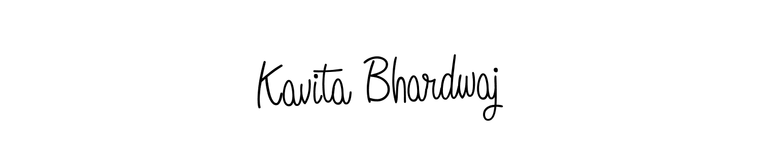 Design your own signature with our free online signature maker. With this signature software, you can create a handwritten (Angelique-Rose-font-FFP) signature for name Kavita Bhardwaj. Kavita Bhardwaj signature style 5 images and pictures png