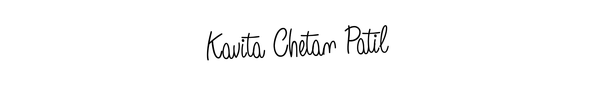 Design your own signature with our free online signature maker. With this signature software, you can create a handwritten (Angelique-Rose-font-FFP) signature for name Kavita Chetan Patil. Kavita Chetan Patil signature style 5 images and pictures png