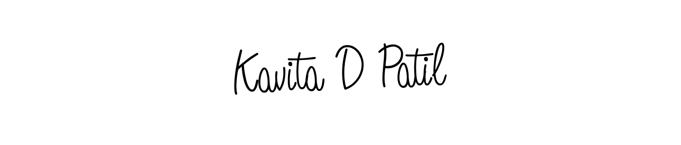 Make a short Kavita D Patil signature style. Manage your documents anywhere anytime using Angelique-Rose-font-FFP. Create and add eSignatures, submit forms, share and send files easily. Kavita D Patil signature style 5 images and pictures png