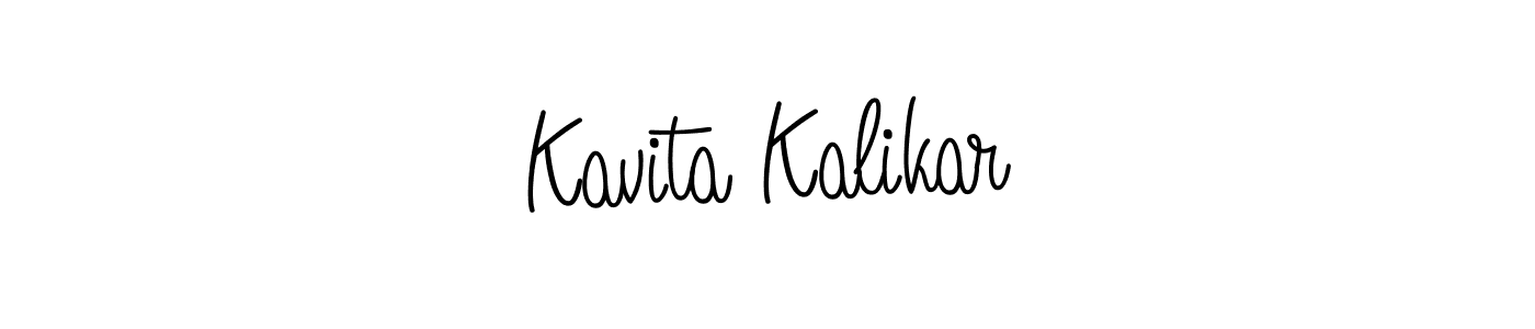 The best way (Angelique-Rose-font-FFP) to make a short signature is to pick only two or three words in your name. The name Kavita Kalikar include a total of six letters. For converting this name. Kavita Kalikar signature style 5 images and pictures png