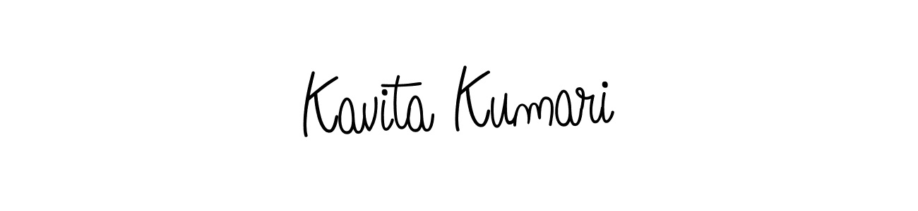 The best way (Angelique-Rose-font-FFP) to make a short signature is to pick only two or three words in your name. The name Kavita Kumari include a total of six letters. For converting this name. Kavita Kumari signature style 5 images and pictures png