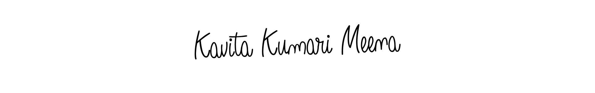 Design your own signature with our free online signature maker. With this signature software, you can create a handwritten (Angelique-Rose-font-FFP) signature for name Kavita Kumari Meena. Kavita Kumari Meena signature style 5 images and pictures png