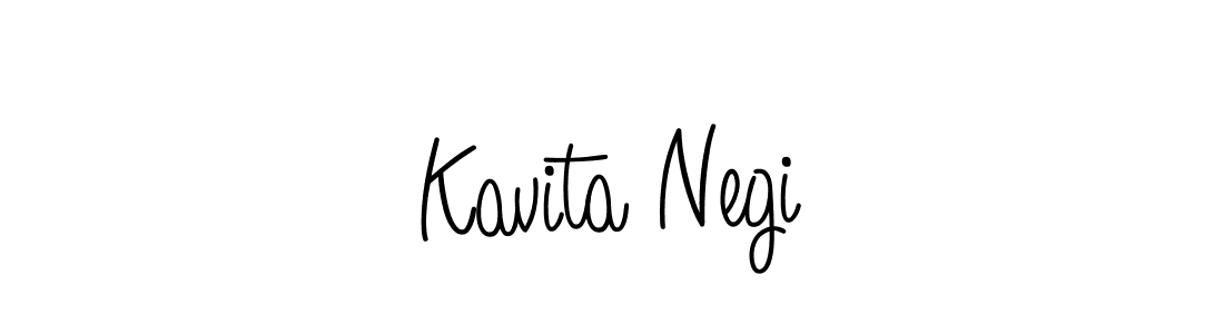 How to make Kavita Negi name signature. Use Angelique-Rose-font-FFP style for creating short signs online. This is the latest handwritten sign. Kavita Negi signature style 5 images and pictures png
