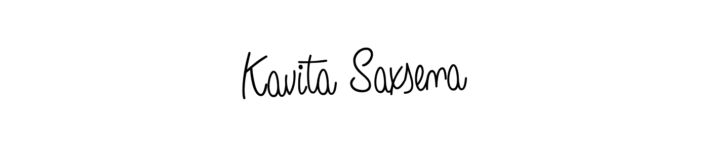 Make a beautiful signature design for name Kavita Saxsena. With this signature (Angelique-Rose-font-FFP) style, you can create a handwritten signature for free. Kavita Saxsena signature style 5 images and pictures png