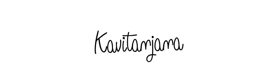 Use a signature maker to create a handwritten signature online. With this signature software, you can design (Angelique-Rose-font-FFP) your own signature for name Kavitanjana. Kavitanjana signature style 5 images and pictures png