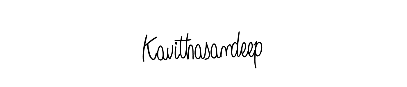 Kavithasandeep stylish signature style. Best Handwritten Sign (Angelique-Rose-font-FFP) for my name. Handwritten Signature Collection Ideas for my name Kavithasandeep. Kavithasandeep signature style 5 images and pictures png