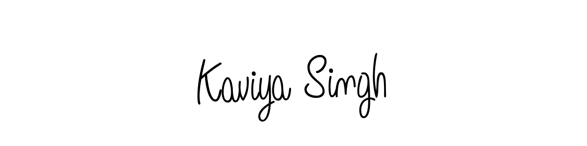 You should practise on your own different ways (Angelique-Rose-font-FFP) to write your name (Kaviya Singh) in signature. don't let someone else do it for you. Kaviya Singh signature style 5 images and pictures png